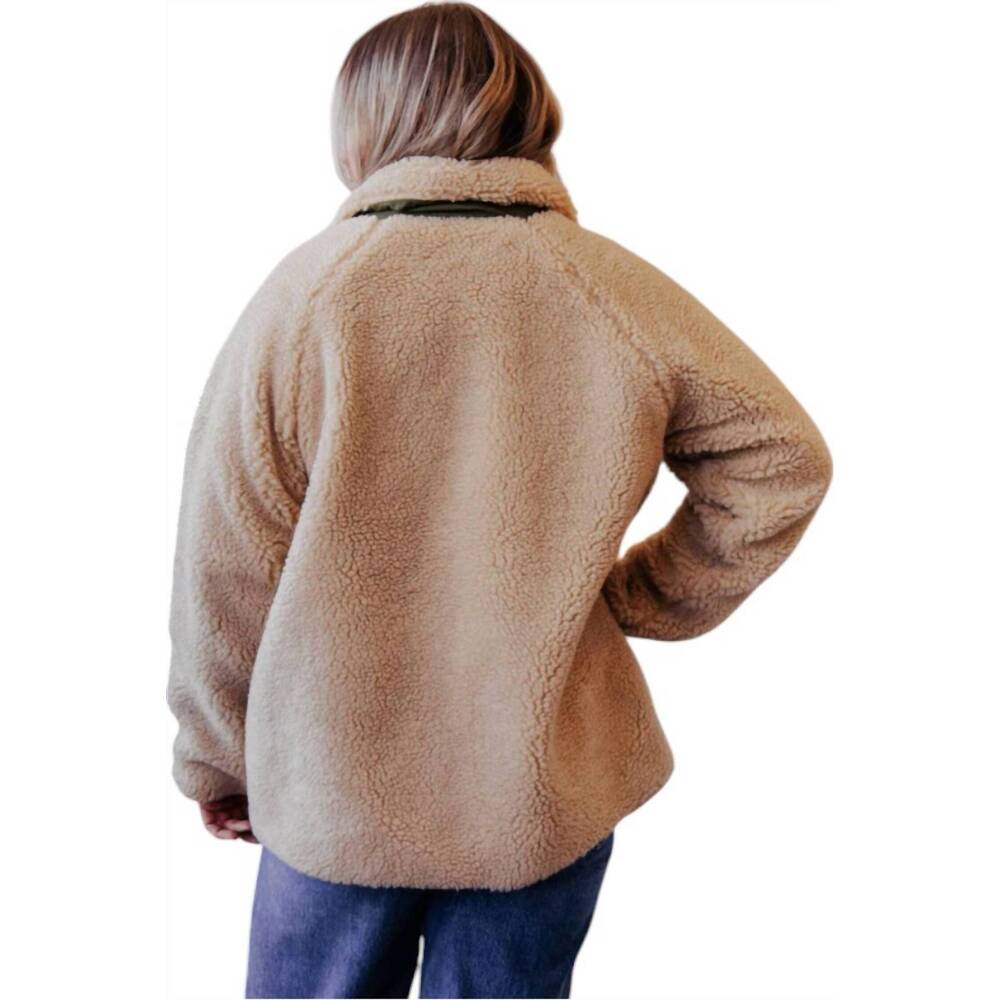 NEW SAGE THE LABEL hartley teddy jacket in brown - Picture 6 of 8